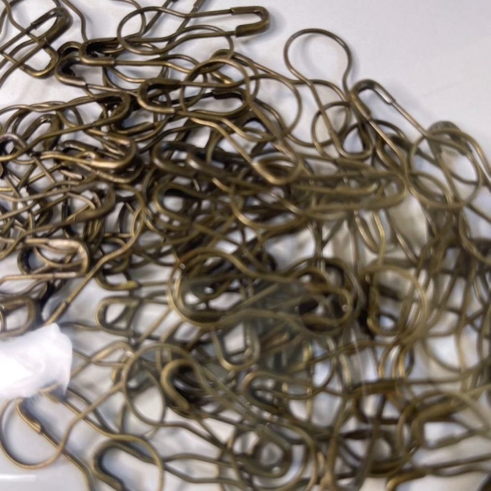 Bulb Safety Pins Brass Vintage Color Lot 50 Junk Journal Ephemera mq